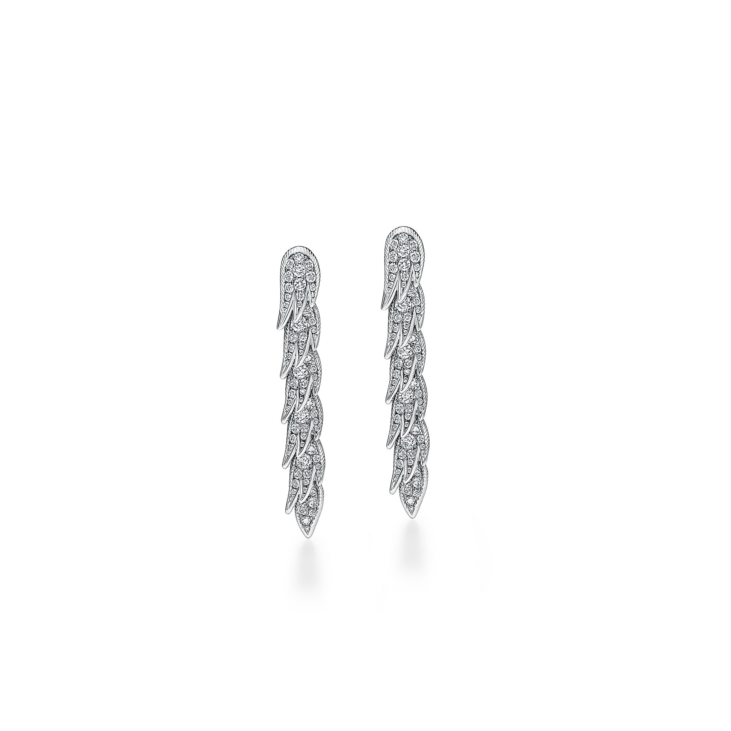 TIFFANY WINGS DROP EARRINGS IN PLATINUM WITH DIAMONDS 75366388